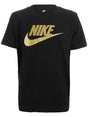 Nike Boy's Winter Metallic Logo T-Shirt Black S
