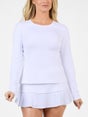 Sofibella Women's Tres Blanc Blanc LS White L