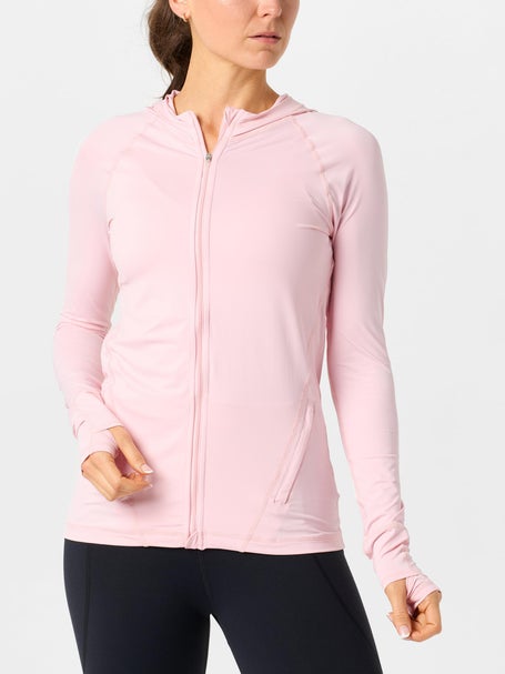 BloqUV Womens Full Zip Hoodie - Tickle Me Pink