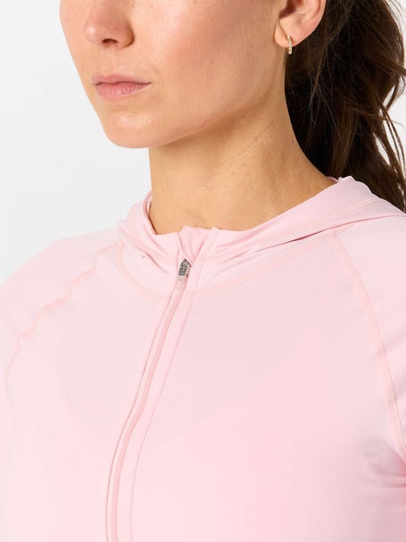 BloqUV Womens Full Zip Hoodie - Tickle Me Pink