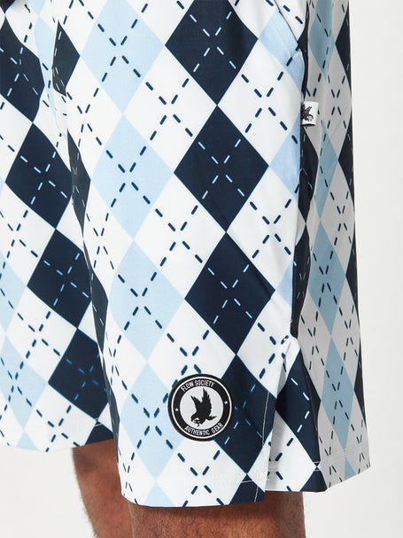 Flow Society Mens Blue Argyle Short